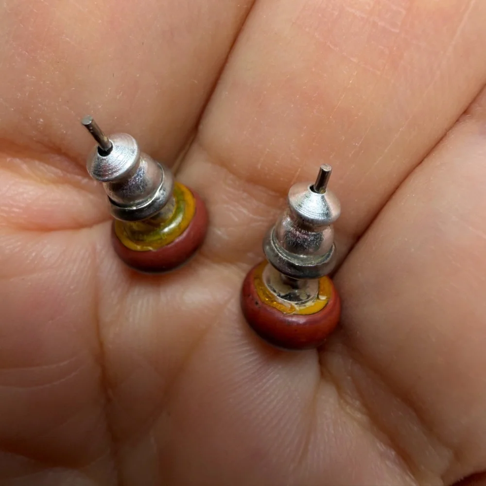 Colorful Stud Earrings - Evil Eye Design